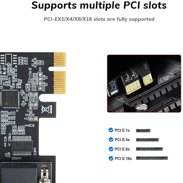 Alt view image 3 of 7 - PCI Express 4-Port Serial COM Expansion Card, PCIe to DB9 RS232 Serial Adapter Card with Low Profile Bracket, Industrial 9-pin Port COM Controller Card for Desktop PC
