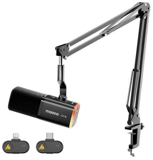 Main image of PD100WS Wireless Gaming Microphone for PC,iPhone, Android Phone,PC,Boom Mic with USB-C/Lightning Rec