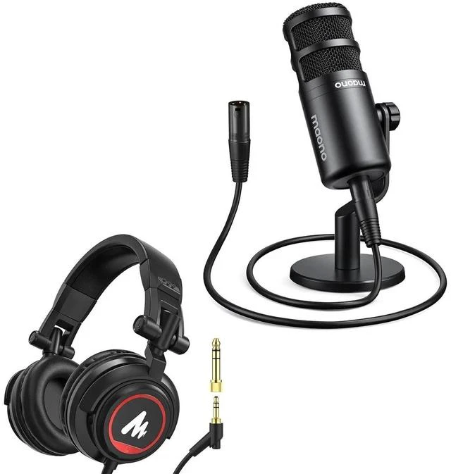 Main image of XLR Dynamic Microphone, Studio Podcast Cardioid Mic for Live Streaming, Vocal, Recording, Voice Over