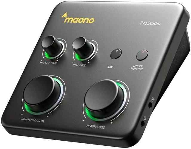 Main image of P1 Hybrid USB Audio Interface 70dB Gain for PC Phone iPad Guitar | Auto-Gain, Loopback, Mute, ASIO,