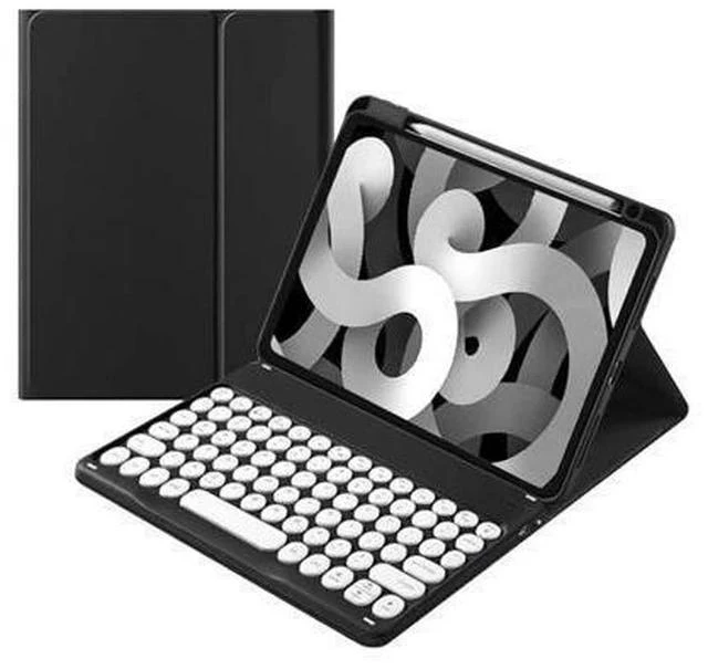 Main image of kaitesi iPad Mini 6 2021 Keyboard Case with Pencil Charging Holder - 8.3 Inch Keyboard Case for iPad Mini 6th Generation, Detachable BT Color Keyboard Cover Round Button (Black)
