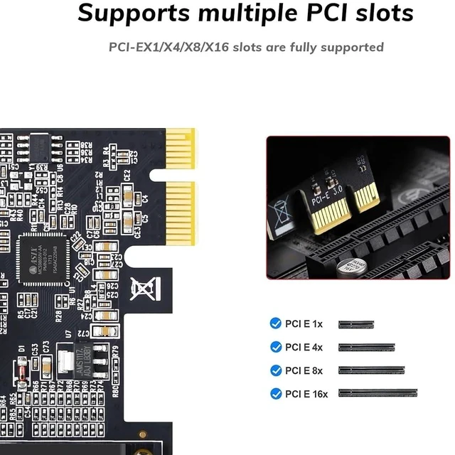 Alt view image 2 of 6 - PCI Express 1 Serial 1 Parallel Combo Card, PCIe to DB9 RS232 COM + DB25 LPT Printer Port Expansion Card with Low Profile Bracket, Industrial Controller Card for Desktop PC