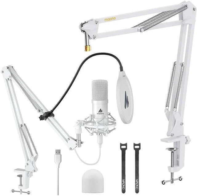 Main image of USB Microphone, 192kHz/24bit Plug & Play PC Computer Podcast Condenser Cardioid Metal Mic Kit with P