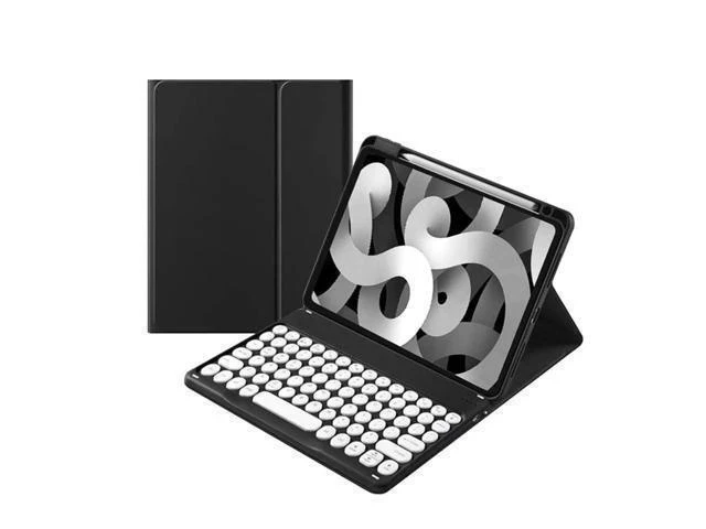 Alt view image 6 of 7 - kaitesi iPad Mini 6 2021 Keyboard Case with Pencil Charging Holder - 8.3 Inch Keyboard Case for iPad Mini 6th Generation, Detachable BT Color Keyboard Cover Round Button (Black)