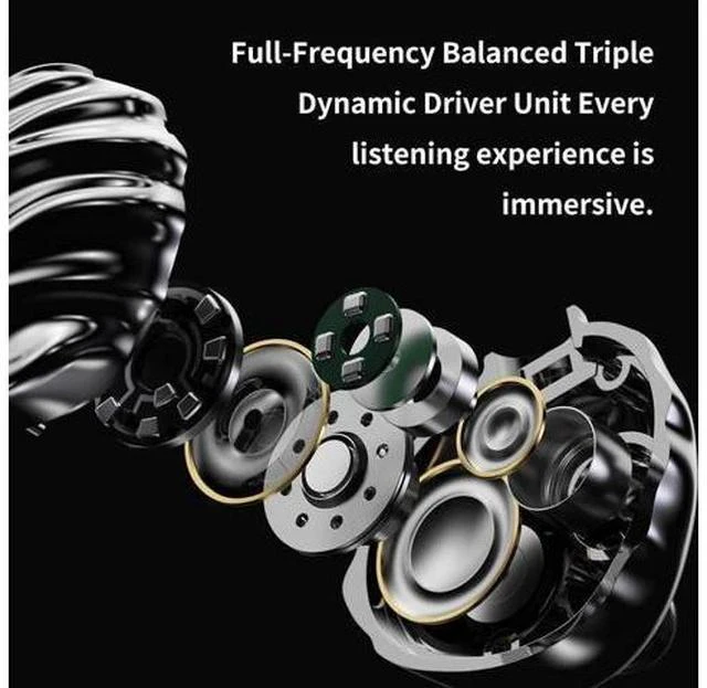 Alt view image 4 of 7 - Shell 3DD+1Planar in-Ear Headphone 2Pin Detachable Cable Design Interchangeable Filter Nozzles (with mic)