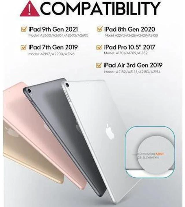 Main image of iPad 9th Generation Case with Keyboard, 7 Color Backlit, Multi-Touch Trackpad, Built-in Pencil Holder, 2 Bluetooth Channels, Flip Stand Keyboard Case for iPad 9th/8th/7th Gen 10.2 Black