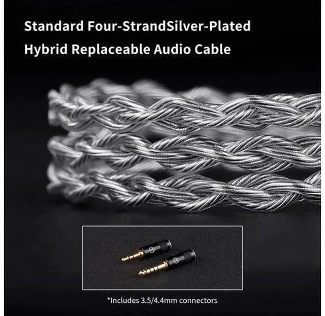 Alt view image 7 of 7 - Shell 3DD+1Planar in-Ear Headphone 2Pin Detachable Cable Design Interchangeable Filter Nozzles (with mic)