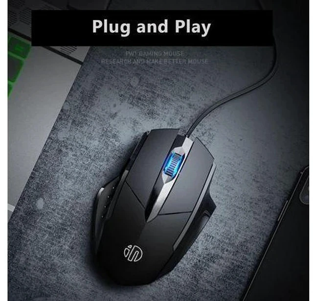 Alt view image 4 of 7 - USB Computer Mouse Wired Silent Click Corded Mouse 3-Button Wired Optical Mouse Office and Home Mice Ergonomic Shape for Windows Computers Macs iPad PC and Laptops
