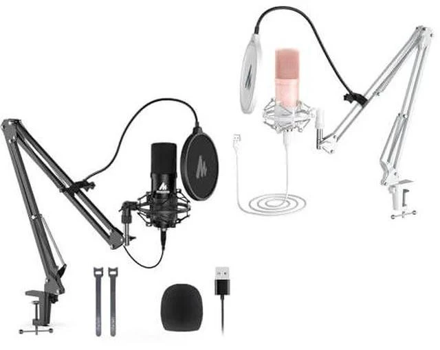 Main image of USB Microphone Kit, 192KHZ/24Bit Plug & Play PC Computer Podcast Condenser Cardioid Metal Mic Kit wi