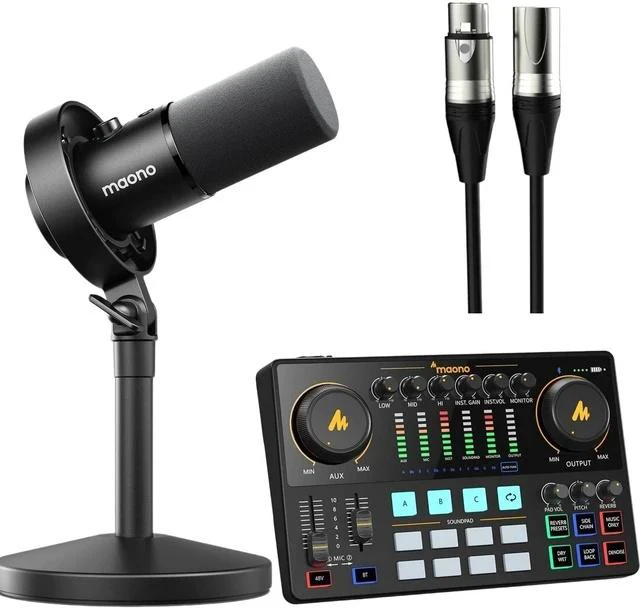 Main image of USB XLR Dynamic Microphone for Podcast: PC Computer Gaming Mic with 192kHz/24bit for Studio Recordin