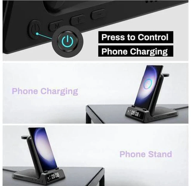 Alt view image 4 of 7 - Charging Station for S24 Ultra, Wireless Charger for Galaxy S24+/S24/S23 Ultra/S23/S22/Note 20, Galaxy Watch 6/6 Classic/5/5 Pro/4, Galaxy Buds 2 Pro/Pro (for Travel)