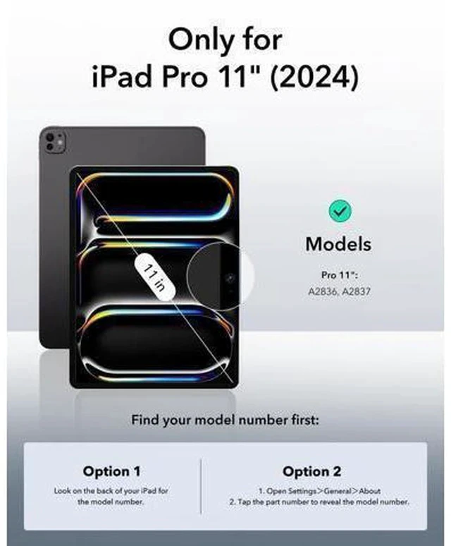 Alt view image 2 of 7 - ESR for iPad Pro 11 Inch Case M4(2024), iPad Pro 11 Case with Pencil Holder, Removable Magnetic Cover, Vertical Stand, Fully Supports Pencil Pro and Pencil(USB-C), Rebound 360 Series, Dark Blue