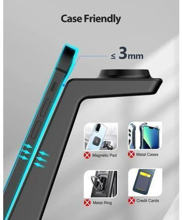 Alt view image 6 of 7 - Wireless Charging Station - 4 in 1 Wireless Charger with Alarm Clock, Charging Stand Dock for iPhone 15/14/13/12/11/Pro/Max/XR/XS/X/ Phone, for AirPods Pro/3/2, Apple Watch 9/8/7/6/5/SE/4/3/2