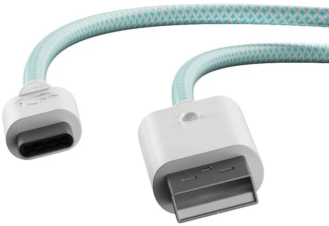 Alt view image 3 of 7 - USB-C Cable for G7 SE, G7, T4 Kaleid (White & Cyan)