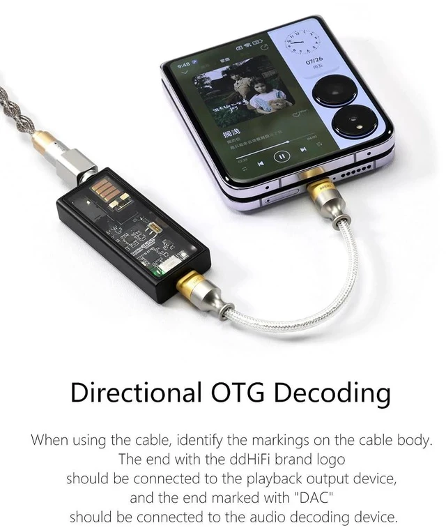 Alt view image 4 of 7 - TC05 M2 USB-C 2.0 to USB-C OTG 9 cm Decoding Data Cable