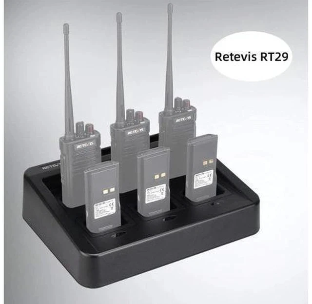 Alt view image 4 of 7 - Retevis RT29 Ailunce HD1 Walkie Talkie Six-Way Charger, Practical Multi Charger Compatible with Retevis RT29 RB23 Ailunce HD1 Two Way Radio (1 Pack)