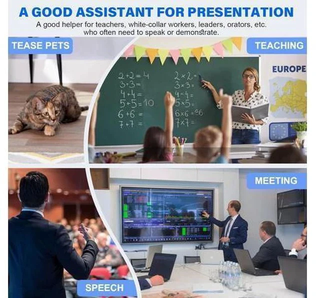 Alt view image 7 of 7 - Presentation Clicker Wireless Presenter Remote Clicker for 2-in-1 USB Type C Powerpoint Clicker with Pointer RF 2.4GHz USB C Presentation Pointer PPT Slide Advancer for Mac/Google Slide/Keynote