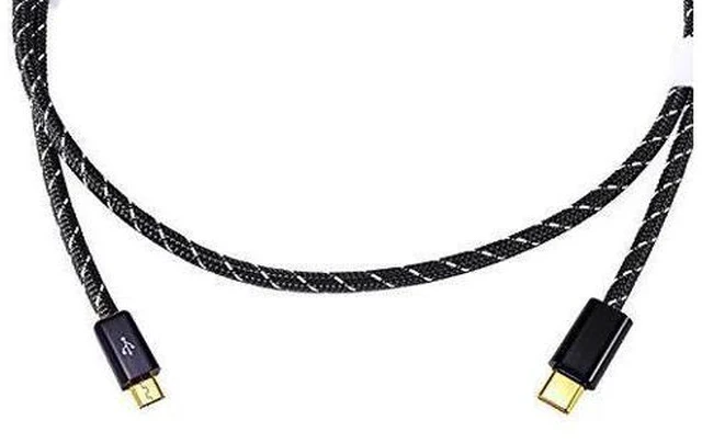 Alt view image 2 of 7 - Cable ZY-371 USB Cables Male to Male Micro to Type-C Audio Cables 1M