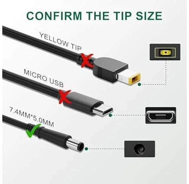 Alt view image 2 of 7 - 90W Laptop Charger Compatible with Dell Latitude 5510 5410 5511 5501 5411 5401 5310 2-in-1 P96G P97G P98G P80F PA-10 Laptop Power Adapter