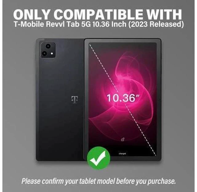 Alt view image 2 of 7 - Backlit Touchpad Keyboard Case for T-Mobile Revvl Tab 5G Tablet 10.36 Inch, DKAHOEE 3-Zone Backlit Wireless Trackpad Keyboard with Protective Slim Stand Case for 10.36" T-Mobile Revvl Tab 2023 Release