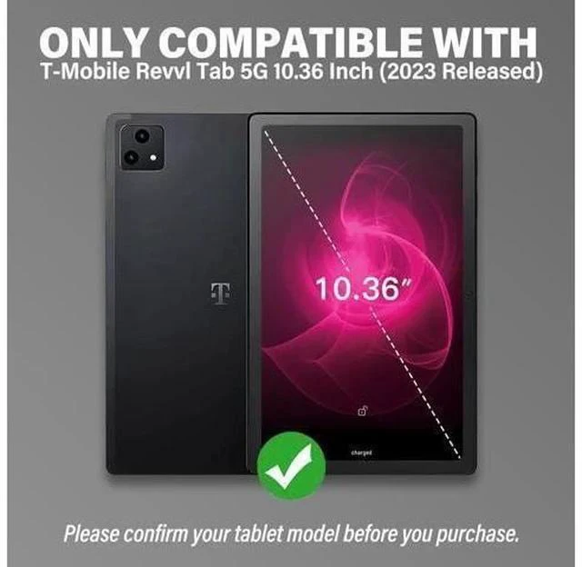 Alt view image 7 of 7 - Backlit Touchpad Keyboard Case for T-Mobile Revvl Tab 5G Tablet 10.36 Inch, DKAHOEE 3-Zone Backlit Wireless Trackpad Keyboard with Protective Slim Stand Case for 10.36" T-Mobile Revvl Tab 2023 Release