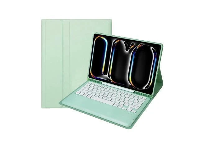 Alt view image 6 of 7 - KcoxdCn New iPad Pro 13 Inch 2024 Keyboard Case for iPad Pro 13 Inch Keyboard Case 2024 Model 7th Generation with Pencil Holder Mutil Angles Stand Cover Detachable Wireless Keyboard (Mint)