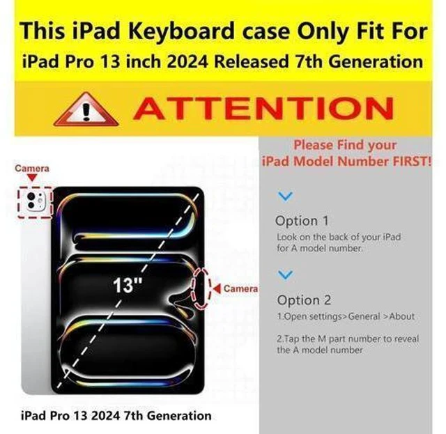 Alt view image 3 of 7 - KcoxdCn New iPad Pro 13 Inch 2024 Keyboard Case for iPad Pro 13 Inch Keyboard Case 2024 Model 7th Generation with Pencil Holder Mutil Angles Stand Cover Detachable Wireless Keyboard (Mint)