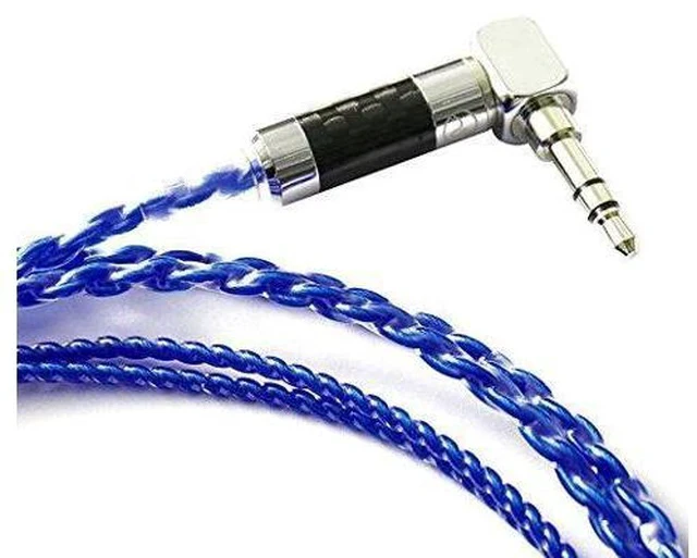 Alt view image 2 of 7 - HiFi Cable IE8 IE80 Four-core Twisted Silver Plated OFC Upgrade Cable ZY-064 Blue