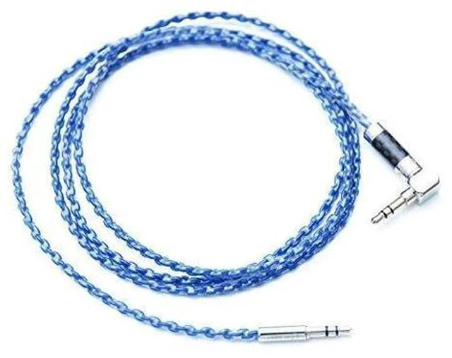 Alt view image 2 of 4 - HiFi Cable 3.5mm Male to 3.5mm Male Earphone Upgrade Cable ZY-200 (Blue)