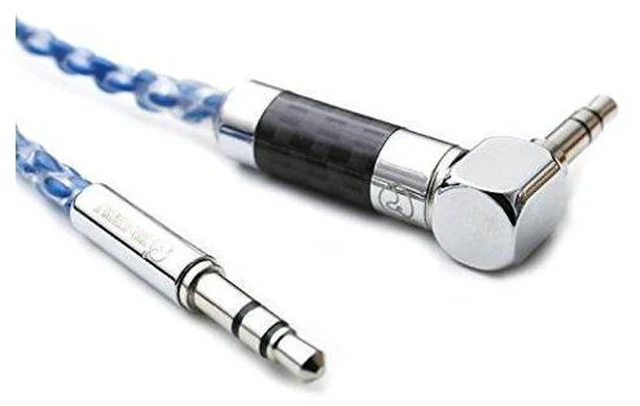 Alt view image 3 of 4 - HiFi Cable 3.5mm Male to 3.5mm Male Earphone Upgrade Cable ZY-200 (Blue)