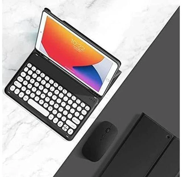 Main image of Keyboard Case with Mouse for iPad Pro 11 4th Generation 2022 / iPad Pro 11 2021&2020, Round Key Detachable Keyboard Cover with Pencil Holder for iPad pro11 inch(4th/3rd/2nd Gen),Black