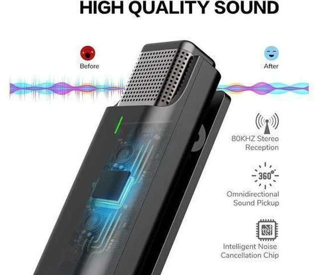 Alt view image 3 of 7 - BONAEVER Wireless Lavalier Microphone for USB Type-C roid with 35H Charging Case Plug & Play Clip-on Lapel Mic for Youtube Facebook Live Standream Video Recording -Noise Reduction/ 984Ft Transmission