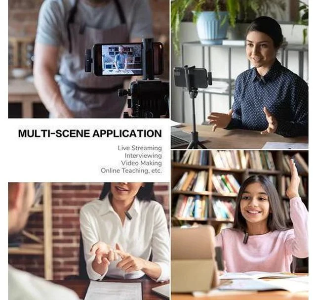 Alt view image 7 of 7 - BONAEVER Wireless Lavalier Microphone for USB Type-C roid with 35H Charging Case Plug & Play Clip-on Lapel Mic for Youtube Facebook Live Standream Video Recording -Noise Reduction/ 984Ft Transmission