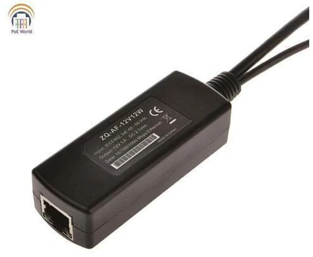 Alt view image 3 of 7 - GAT-12V12W 802.3af Gigabit Poe Splitter with 12V output for Non-poe Camera PoE separator for any 12V devices