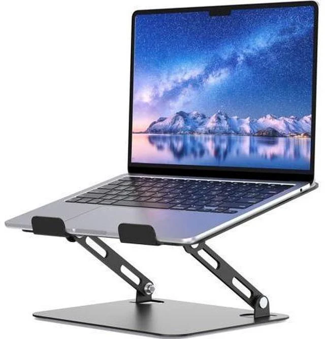 Main image of Laptop Stand for Desk Portable Adjustable Laptop Riser Ergonomic Design Computer Holder Metal Laptop Mount Elevator Compatible with 10 to 15.6 Inches PC Computer Black