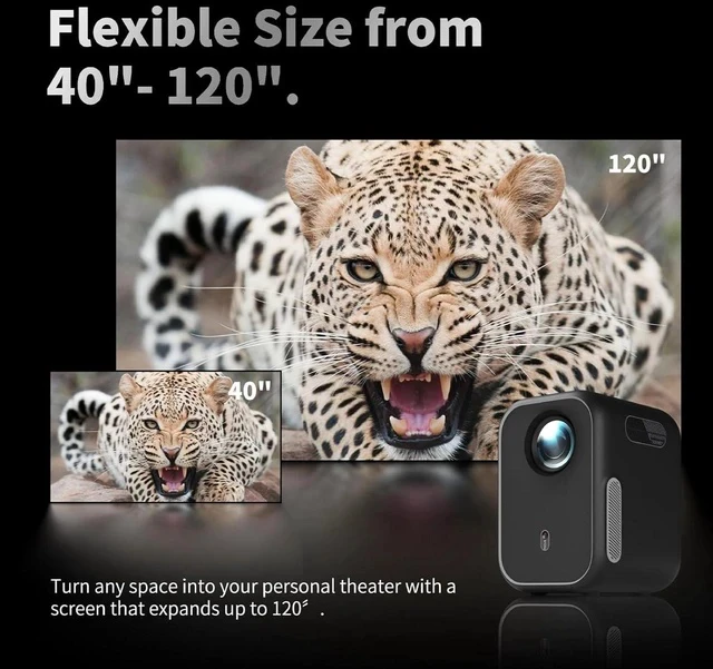 Alt view image 3 of 7 - Cinema G2 Smart Projector 200 ISO Lumens Auto Focus 1080P Multi-functional Mini Portable Projector for Home Cinema,Outdoor Built-in