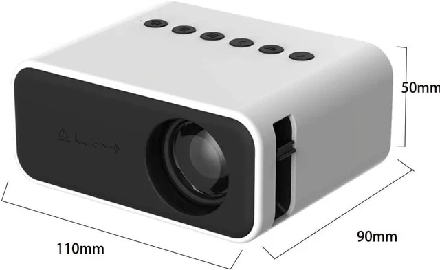 Alt view image 6 of 6 - Home Projector,Mini Micro LED Projector,5s Boot with Rich Colors,Compatible with Android iOS,100 Inch Portable Outdoor Camping Home Theater (Black)