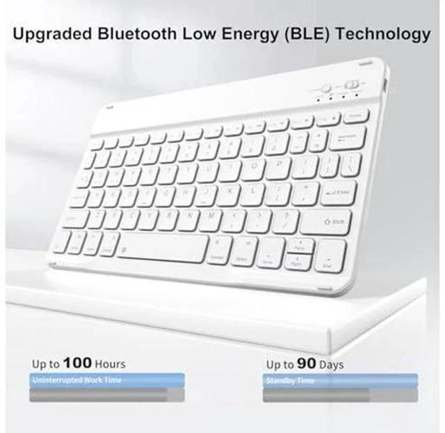 Alt view image 4 of 7 - Aoub Keyboard Case for iPad 9th Generation 2021/8th Gen 2020/7th Gen 2019 10.2 Inch, Detachable Wireless Bluetooth Keyboard, Stand Folio Keyboard Cover with Pencil Holder, Auto Sleep/Wake, Purple Gray