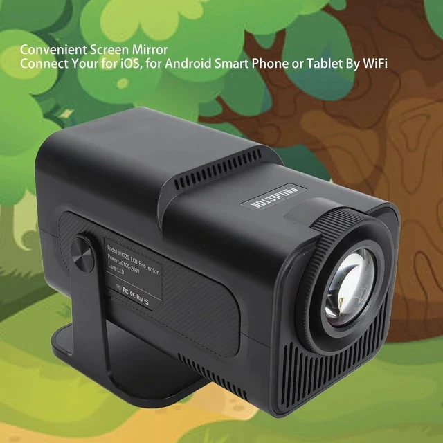 Alt view image 4 of 7 - Mini Projector, 4K 1080P Support Portable Projector with 2.4G 5G Wi Fi BT, 180° Rotatable Outdoor Projector Supported 10000 Lumens, Auto Keystone, for Phone, PC, Laptop (US Plug)