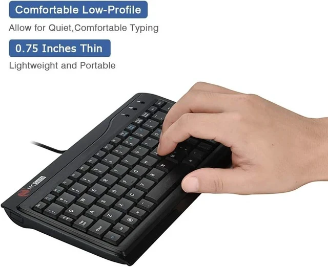 Alt view image 3 of 6 - Super Mini Wired Keyboard, MCSaite Full Size 78 Keys Keypad Small Portable Fit with Professional or Industrial Use for Computer Laptop Mac Notebook