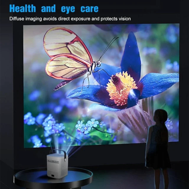 Alt view image 7 of 7 - Portable Projector, Full HD Projector with 4k 1080P Support with Android 11,280ANSI 10,000 Lumens, WiFi 6 BT 5.0 Video Projector for Mobile Phone/TV Stick/HDMI/USB/PC Home Theater Projector