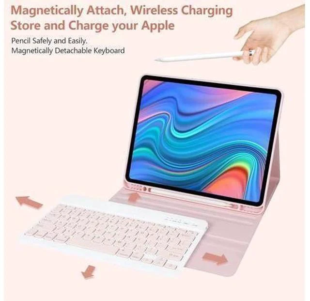 Alt view image 3 of 7 - iPad Keyboard Case for iPad Pro 12.9 inch (5th, 6th Generation) & NEW iPad Air 13 inch M2 (Only Applies to 3 iPads Model) - Wireless Detachable Keyboard- Pencil Holder, with Auto Sleep/Wake Function
