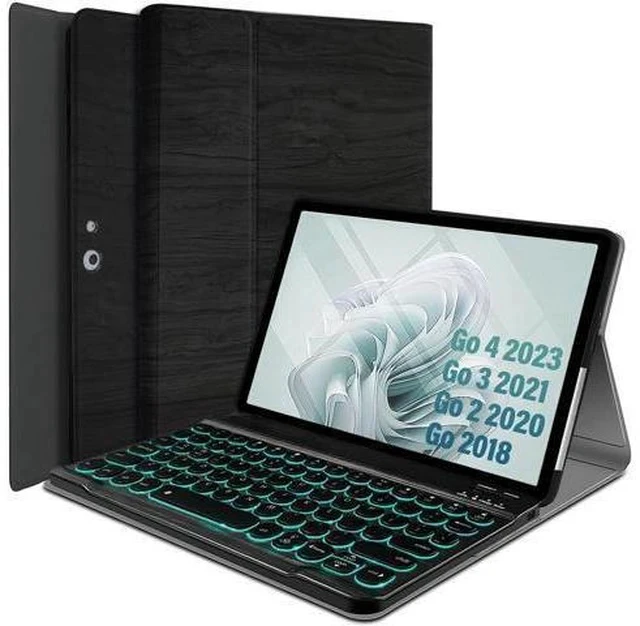 Alt view image 6 of 7 - Wineecy Backlit Keyboard Case for Microsoft Surface Go 4 2023 /Go 3 2021 /Go 2 2020 /Surface Go 2018 Tablet,7 Colors Backlight Magnetic Detachable Wireless Keyboard with Premium PU Cover Case