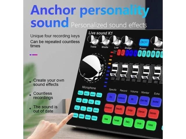 Alt view image 7 of 7 - K Song Anchor Professional Pci External USB Live Sound Card Studio Record Audio Interface For Pc and Cell Phone Mobile