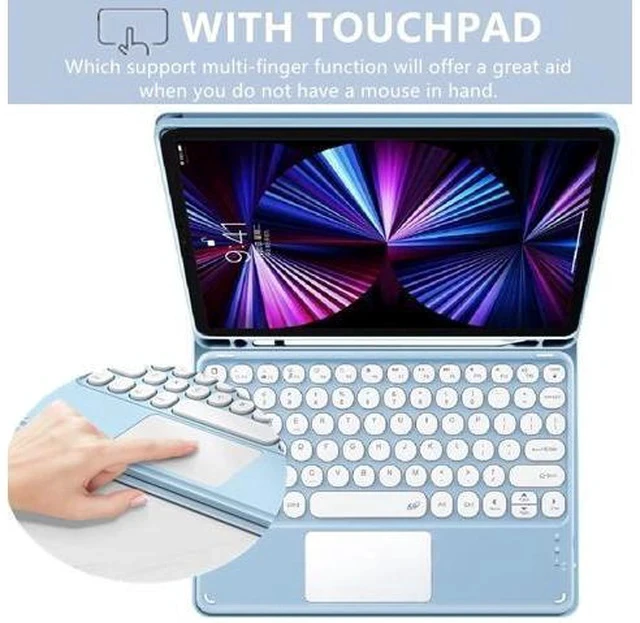 Alt view image 2 of 7 - Disonbeir Keyboard Case for iPad Pro 11 inch 4th 3rd 2nd Generation(2022/2021/2020), Touchpad Magnetically Detachable Keyboard Case for iPad Pro 11 inch (Pink)