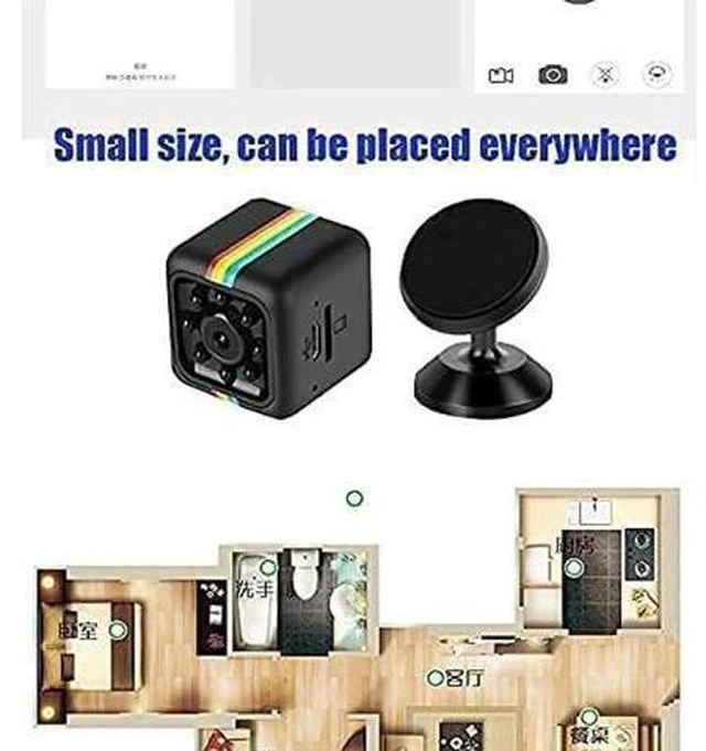 Alt view image 5 of 5 - Wireless Security Camera Mini Camcorder, WiFi Small Nanny Camera, 1080P Video Recording, Night Vision and Motion Detection, Baby Surveillance Camera, Home Indoor and Outdoor Surveillance Camera