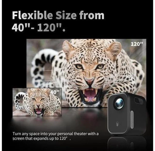Alt view image 3 of 7 - Cinema G2 Smart Projector 200 ISO Lumens Auto Focus 1080P Multi-functional Mini Portable Projector for Home Cinema,Outdoor Built-in