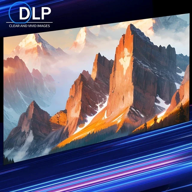 Alt view image 2 of 7 - DLP Business Projector 3300 Lumens High Brightness Projector for Office Large and Clear Daytime Display