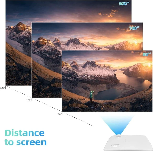 Alt view image 5 of 7 - DLP Business Projector 3300 Lumens High Brightness Projector for Office Large and Clear Daytime Display