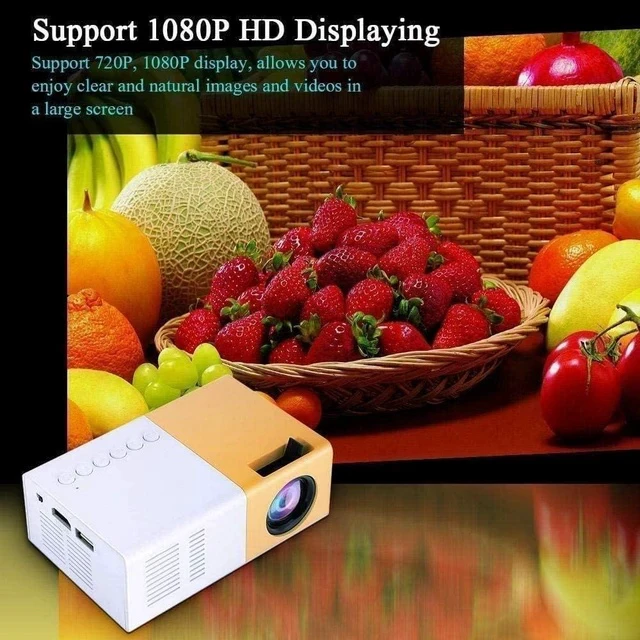 Alt view image 2 of 4 - Video Projectors, Full HD 1080P Projector 4500:1 Contrast Portable Mini LED Video Projector Support 1600 Lumens HDMI VGA AV USB